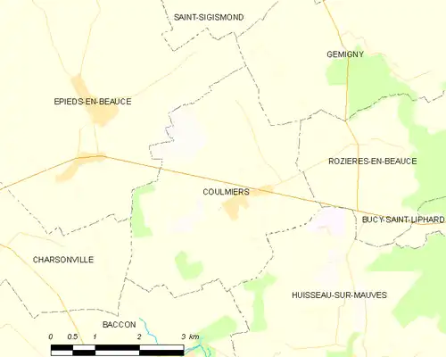 Detailkaart van de gemeente