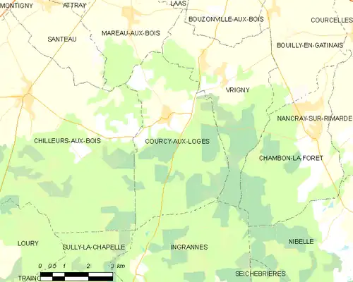 Detailkaart van de gemeente