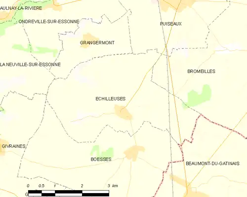 Detailkaart van de gemeente