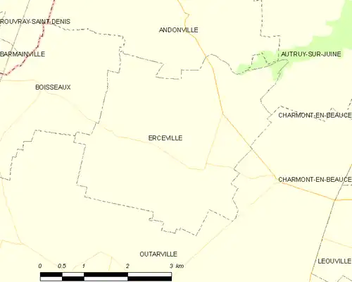 Detailkaart van de gemeente