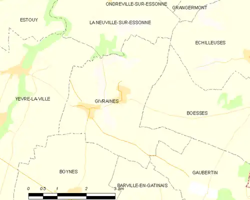 Detailkaart van de gemeente