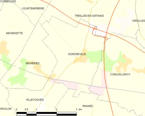 Detailkaart van de gemeente