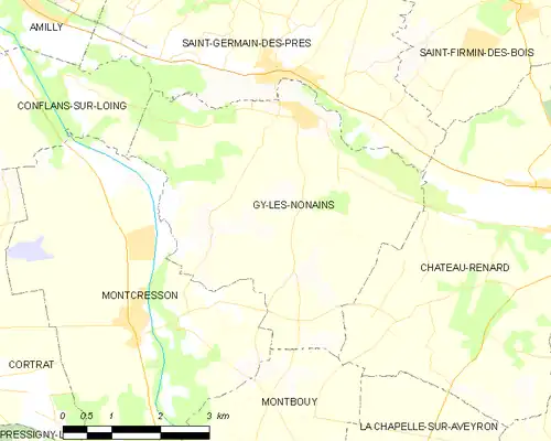 Detailkaart van de gemeente