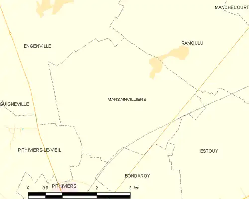 Detailkaart van de gemeente