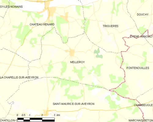 Detailkaart van de gemeente