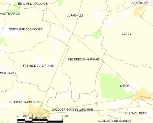 Detailkaart van de gemeente