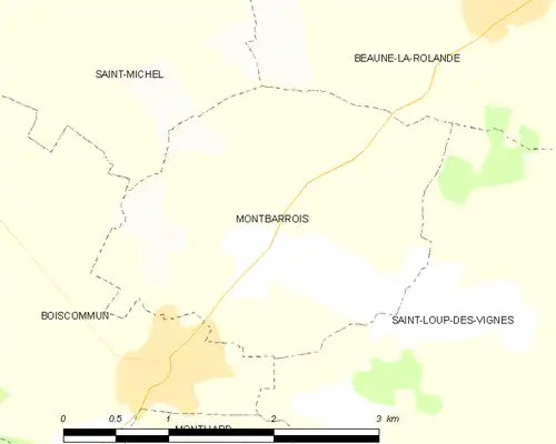 Detailkaart van de gemeente