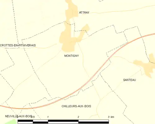 Detailkaart van de gemeente