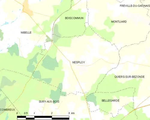 Detailkaart van de gemeente