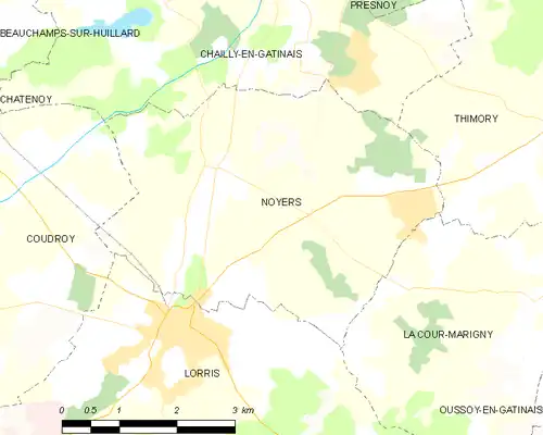 Detailkaart van de gemeente