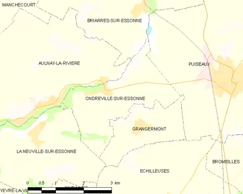 Detailkaart van de gemeente