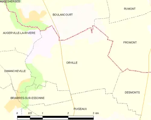 Detailkaart van de gemeente