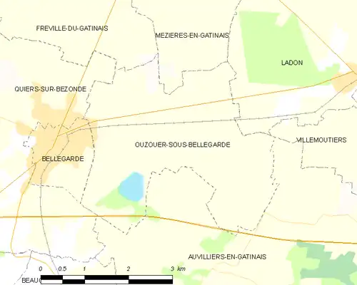 Detailkaart van de gemeente