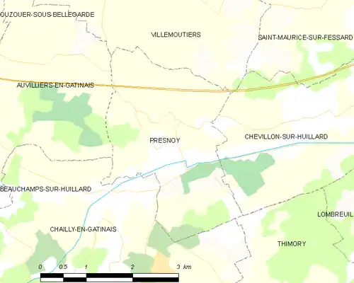 Detailkaart van de gemeente