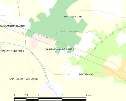 Detailkaart van de gemeente