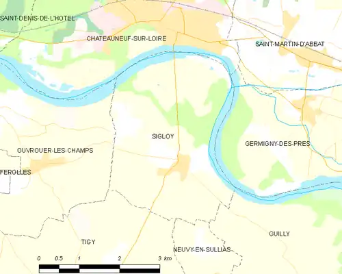 Detailkaart van de gemeente