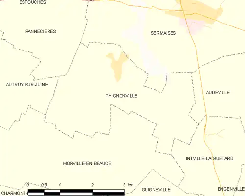 Detailkaart van de gemeente