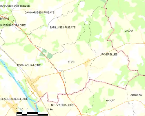 Detailkaart van de gemeente