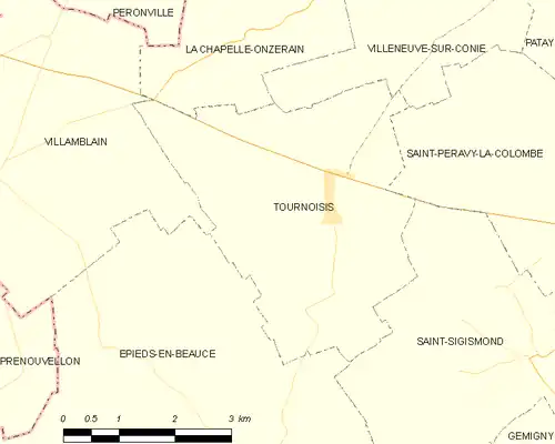 Detailkaart van de gemeente