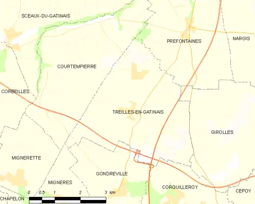 Detailkaart van de gemeente