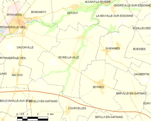 Detailkaart van de gemeente