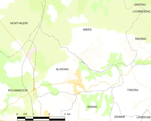 Detailkaart van de gemeente
