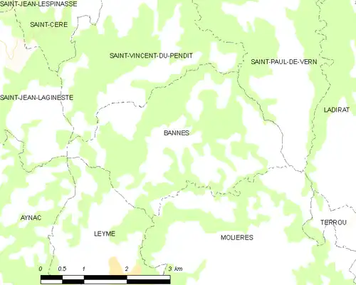 Detailkaart van de gemeente