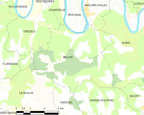 Detailkaart van de gemeente