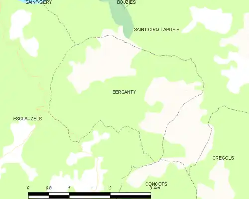 Detailkaart van de gemeente