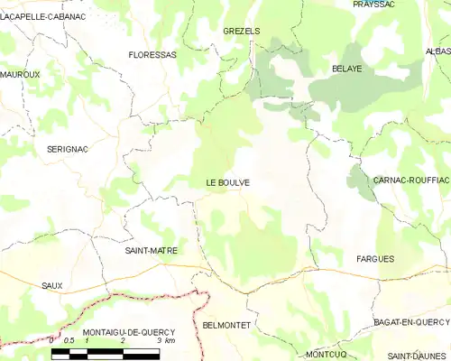 Detailkaart van de gemeente