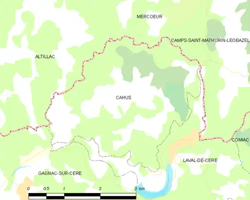 Detailkaart van de gemeente