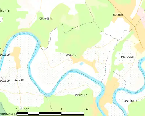 Detailkaart van de gemeente