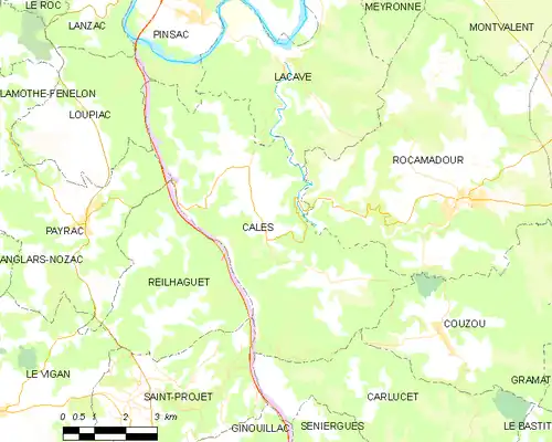 Detailkaart van de gemeente