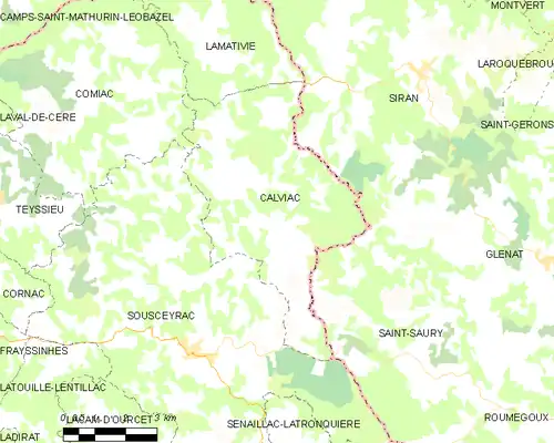 Detailkaart van de gemeente