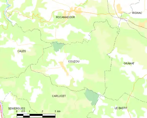 Detailkaart van de gemeente