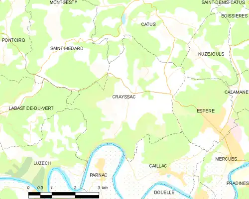 Detailkaart van de gemeente