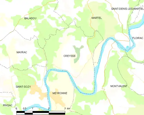 Detailkaart van de gemeente