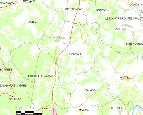 Detailkaart van de gemeente