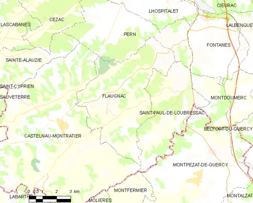 Detailkaart van de gemeente