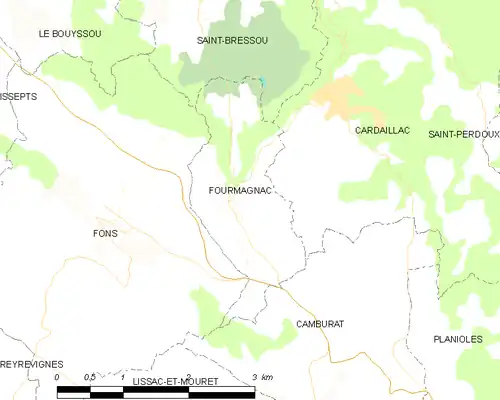 Detailkaart van de gemeente