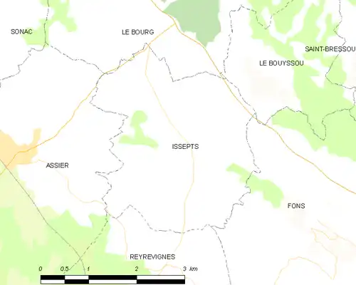 Detailkaart van de gemeente