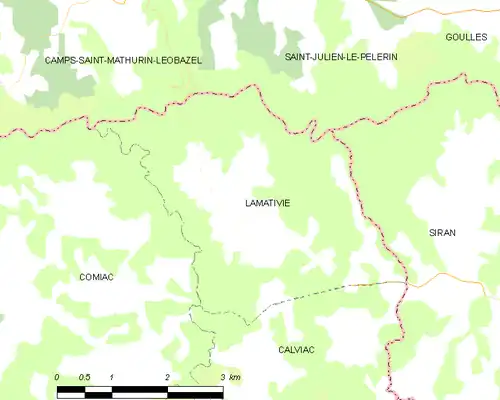 Detailkaart van de gemeente