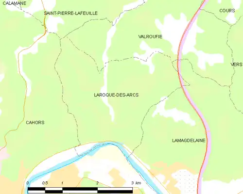 Detailkaart van de gemeente