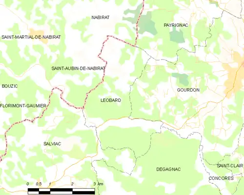 Detailkaart van de gemeente