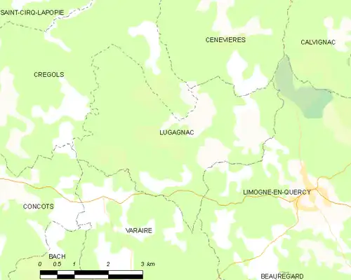 Detailkaart van de gemeente