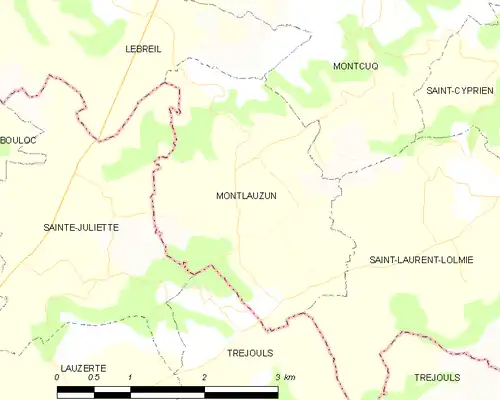 Detailkaart van de gemeente