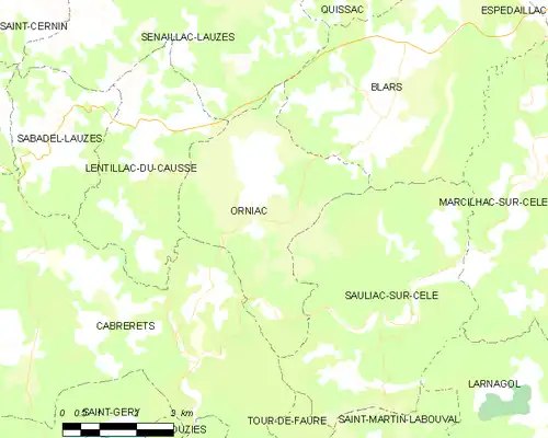 Detailkaart van de gemeente