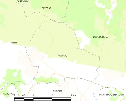 Detailkaart van de gemeente