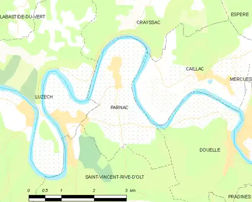 Detailkaart van de gemeente