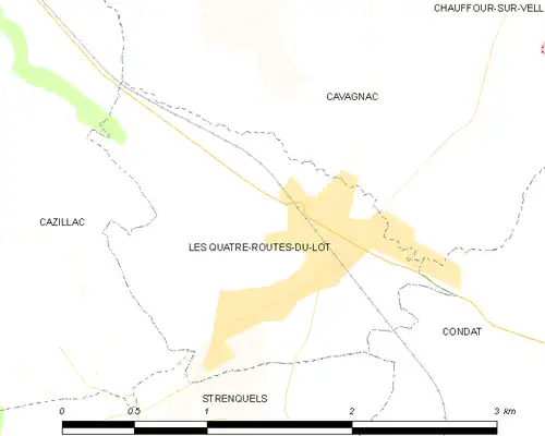Detailkaart van de gemeente